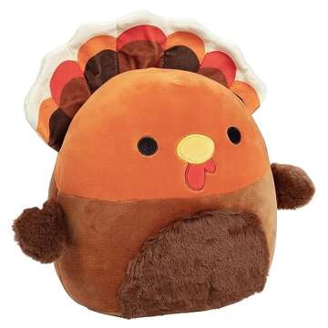 Squishmallows 10" Ulana The Turkey - Official Kellytoy Thanksgiving Fall Plush - Collectible Soft & Squishy Holiday Stuffed Animal Toy - Gift for Kids, Girls & Boys - 10 Inch