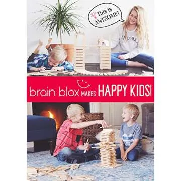 Brain Blox Natural Wooden Blocks for Kids Ages 4-8 - Montessori Blocks for Hands-on Learning - STEM ...