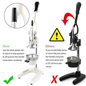 ROVSUN Commercial Grade Citrus Juicer Hand Press Manual Fruit Juicer Juice Squeezer Citrus Orange Le...