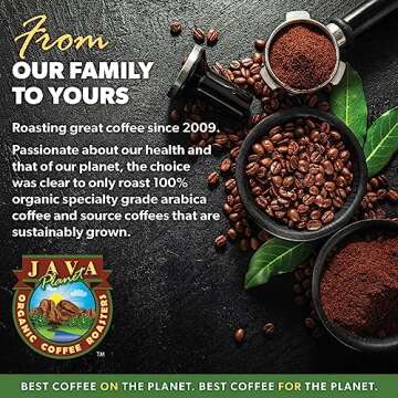Java Planet Low Acid Guatemalan Organic Coffee Beans Whole Bean