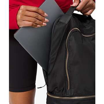 Lululemon Athletica Lululemon City Adventurer Backpack (Black/Gold), Medium