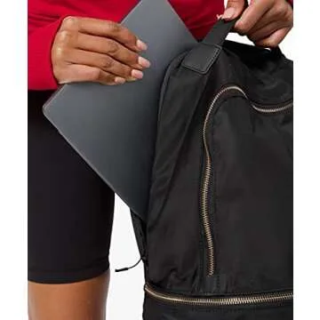 Lululemon Athletica Lululemon City Adventurer Backpack (Black/Gold), Medium