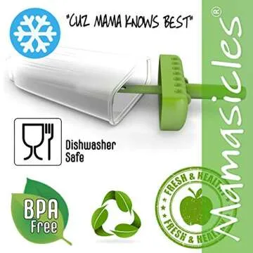Popsicles Molds with Sticks for Summer Fun 6 Individual Pieces BPA Free Popsicle Holders for Kids Reusable Plastic Ice Pop Mold with Silicone Funnel and Cleaning Brush by Mamasicles