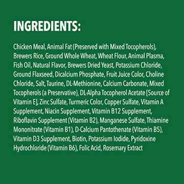 Greenies Feline Smartbites Skin & Fur Crunchy and Soft Natural Cat Treats, Chicken Flavor, 4.6 oz. Pouch