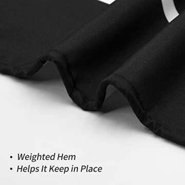 MitoVilla Black Boho Shower Curtain Set, Black White Shower Curtain, Modern Heavy Fabric Shower Curtain for Bathroom Decor, Tribal Geometric Bohemian Shower Curtain, 72 x 72