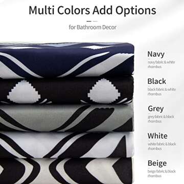 MitoVilla Black Boho Shower Curtain Set, Black White Shower Curtain, Modern Heavy Fabric Shower Curtain for Bathroom Decor, Tribal Geometric Bohemian Shower Curtain, 72 x 72