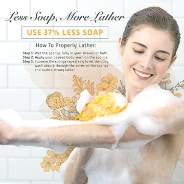 Spongentle Deep Cleansing Loofah Sponge for Exfoliation