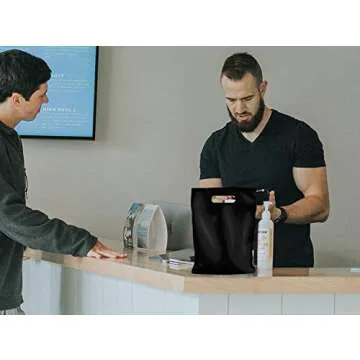 Purple Q Crafts Plastic Bag with Die Cut Handle 9" x 12" Black 100 Pack Plastic Merchandise Bags