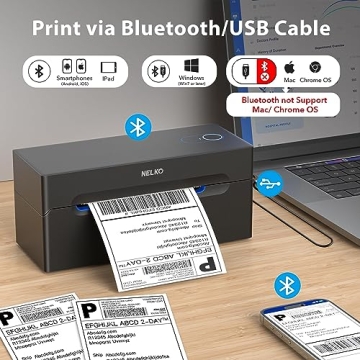 Wireless Bluetooth 4x6 Shipping Label Printer