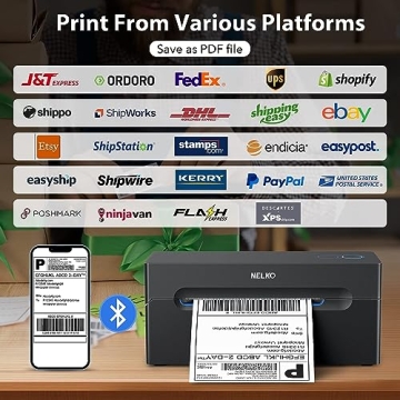 Wireless Bluetooth 4x6 Shipping Label Printer
