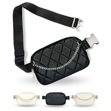 Boutique Luxury Chain Belt Bag | Crossbody Bag Leather Fanny Pack for Women Fashionable | Cute Every...