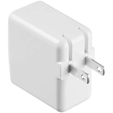 Amazon Basics 24W Two Port USB-A Wall Charger (12W, 2.4A per port) for Phones (iPhone 16/15/14/13/12/11/X, Samsung, and more), non-PPS, White