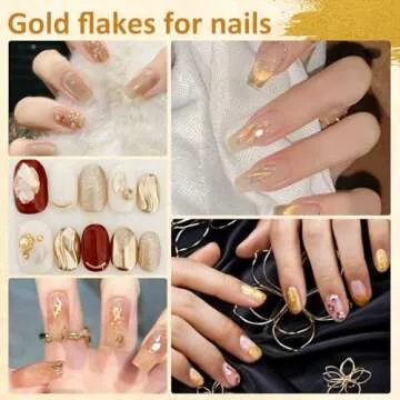 CHMI Gold Foil Flakes for Resin -15g, Jewelry Making, Imitation Gold Foil Flakes Metallic Leaf for Nails, Painting, Crafts, Slime and Resin Jewelry Making (Gold, Silver, Copper Colors)