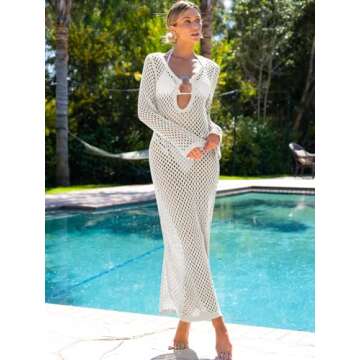 Elegant Caracilia Women Crochet Swimsuit Coverup for Summer