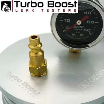 Charge Air Cooler CAC Boost Leak Tester 4", 3.5", 3" Steps - 6061 Solid Aluminum - Anti-Slip Grooves & Bead - for Semi-Trucks, Tractors, Machinery. W/ 5ft Extension Line and 150 PSI Regulator