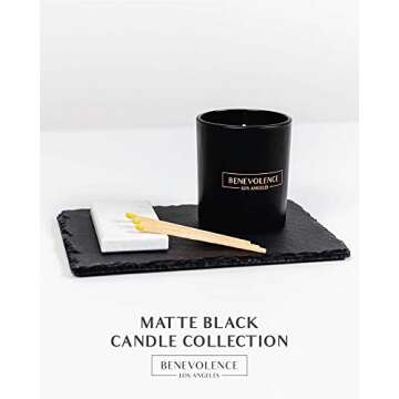 Benevolence LA Pine Scented Candle | Soy Candles, Black Candle for Home | Gifts for Women and Men | ...