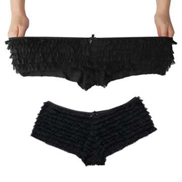Sexy Mesh Ruffle Panties for Flirty Comfort and Style