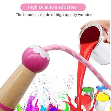 Jump Rope Kids - Adjustable Cotton Skipping Rope with Wooden Handle for Fun and Fitness (Pink)