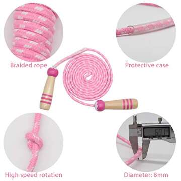 Jump Rope Kids - 7ft Adjustable Skipping Rope for Fun