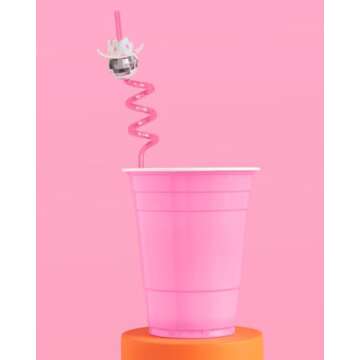 Colorful Disco Cowgirl Reusable Straws - 12 Pack