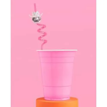 Colorful Disco Cowgirl Reusable Straws - 12 Pack