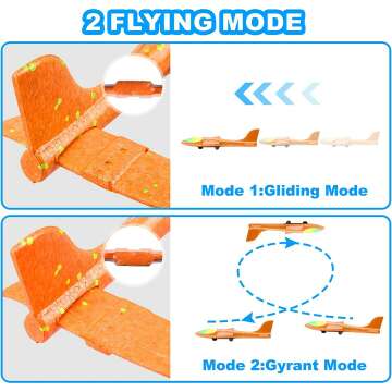 Airplane Launcher Toys for Kids - 3 Pack with LED