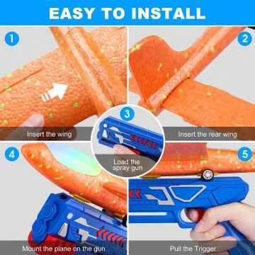 Airplane Launcher Toys for Kids - 3 Pack with LED