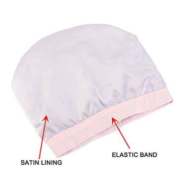 Premium Sleep Cap Beanie Slap Hat Satin Turban Cotton Turban Satin Silk Lined Cotton Outer Chemo Caps (Shell Pink)
