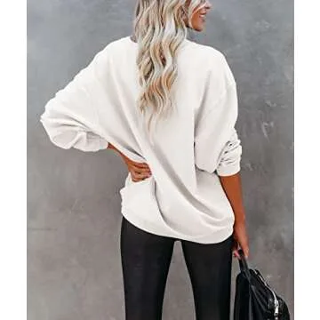 Women's Mama Letter Print Long Sleeve Sweatshirts Fall Crew Neck Leopard Pullover Tops Drop Shoulder Shirts White Medium