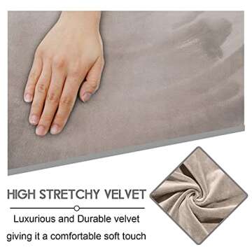 ULTICOR 7-Piece L Shape Sectional Recliner Sofa Covers, Velvet Stretch Reclining Couch Covers for Re...