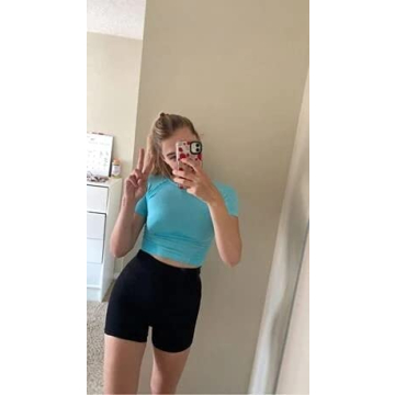 Vanoluya Women's Seamless Workout Crop Top