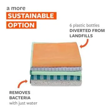 Full Circle Renew Collection Multifunctional Recycled Microfiber Cloths, Set of 5, Multicolor