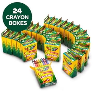 Crayola 24 Pack Crayons for Kids, Perfect for School