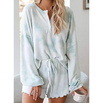 BTFBM Women's Comfortable Tie Dye Pajama Set - Stylish Loungewear