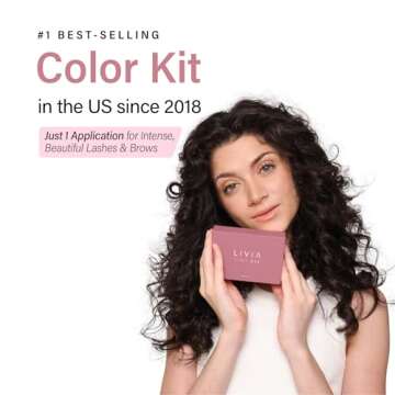 Livia - Black Lash & Brow Color Set – Long-Lasting, Natural-Looking Color for 4 Weeks – Vegan, G...