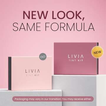 Livia - Black Lash & Brow Color Set – Long-Lasting, Natural-Looking Color for 4 Weeks – Vegan, Gentle for Sensitive Skin – Easy DIY Solution