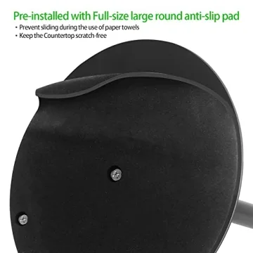 Stylish Black Paper Towel Holder for Kitchen & Bathroom