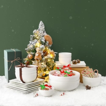 DOWAN 22 OZ Ceramic Bowls Set of 4 for Kitchen