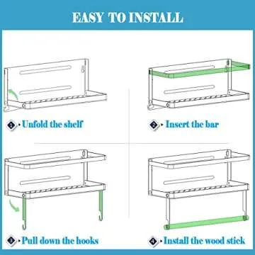 Hoopoton Magnetic Spice Rack and Towel Holder for Kitchen