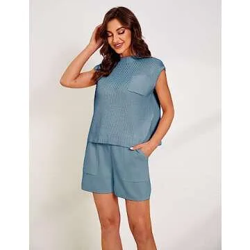 Himosyber Two Piece Sweater Set for Women - Stylish & Comfy