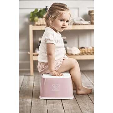 BabyBjörn Step Stool, Powder Pink/White (Pack of 2)
