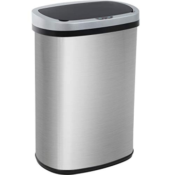 13 Gallon 50 Liter Kitchen Trash Can for Bathroom Bedroom Home Office Automatic Touch Free High-Capa...