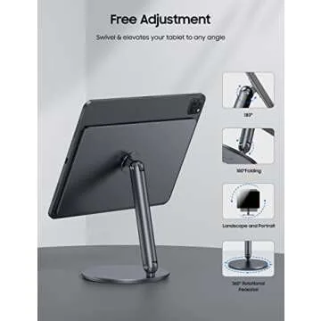 BENKS Magnetic iPad Stand - 360° Rotating Holder For iPad Pro