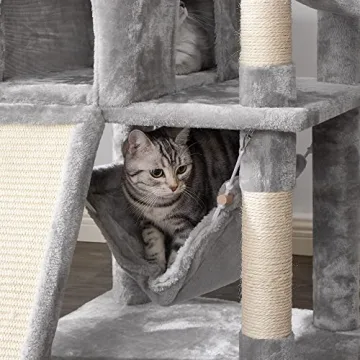 BEWISHOME 64.5in Cat Tree for Multi-Level Fun and Scratching