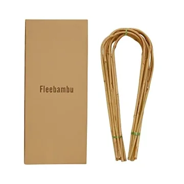 Natural Bamboo U Trellis for Indoor Climbing Plants