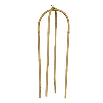 Natural Bamboo U Trellis for Indoor Climbing Plants