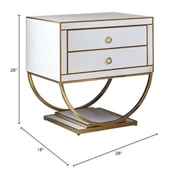 Modern Stainless Steel Side Table - Alyssa Collection