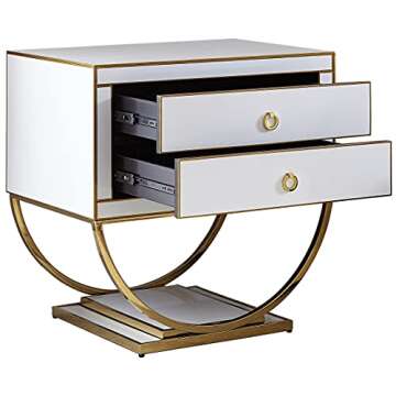 Modern Stainless Steel Side Table - Alyssa Collection