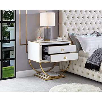 Modern Stainless Steel Side Table - Alyssa Collection
