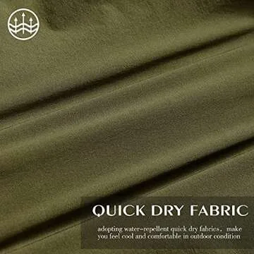 CAMOFOXIN Men's Hiking Pants Outdoor Convertible Quick Dry Fishing Pants & Shorts (Army Green, 38W X 32L)